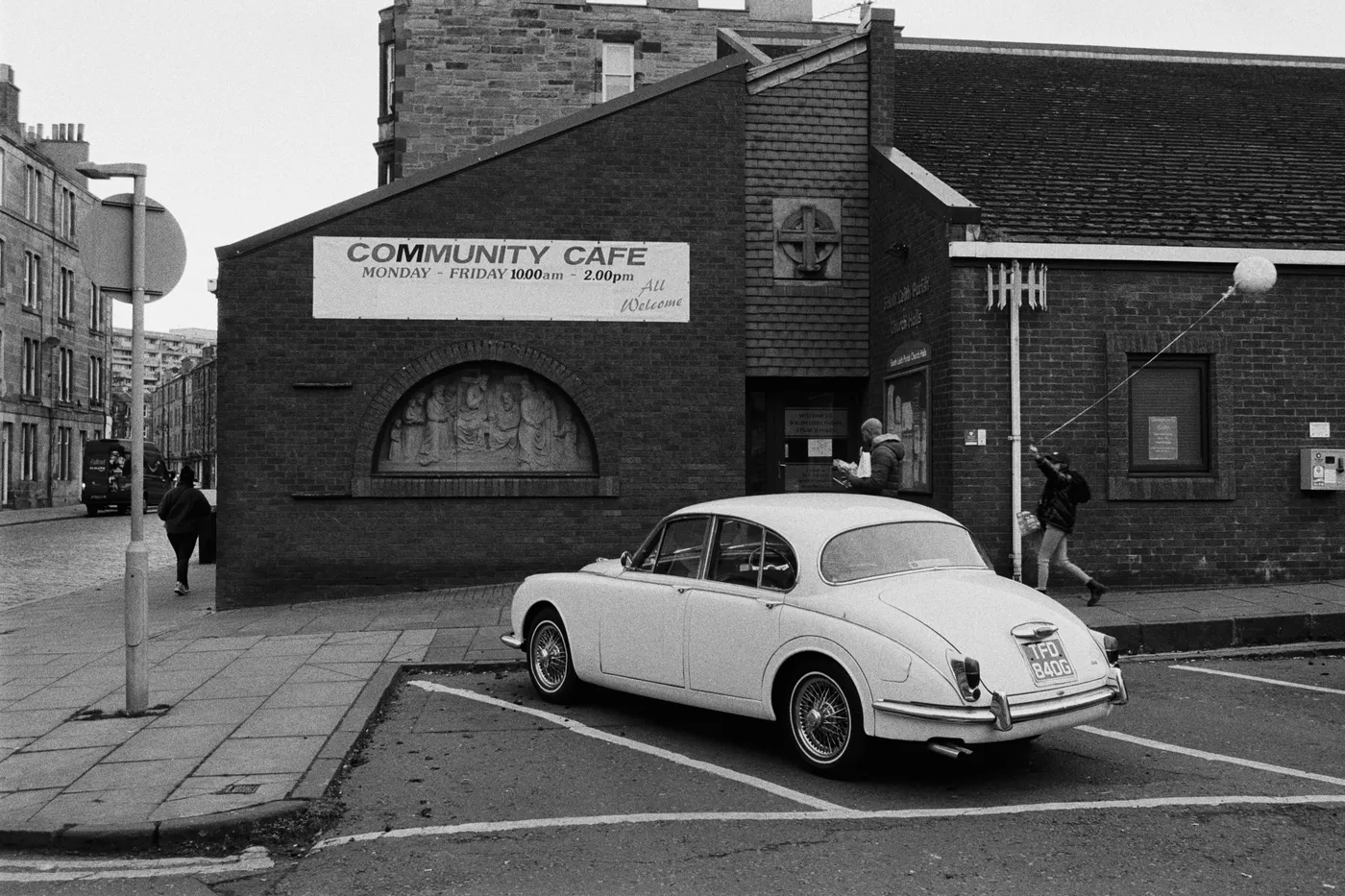 St Anthony Street, Leith, shot on Ilford HP5
