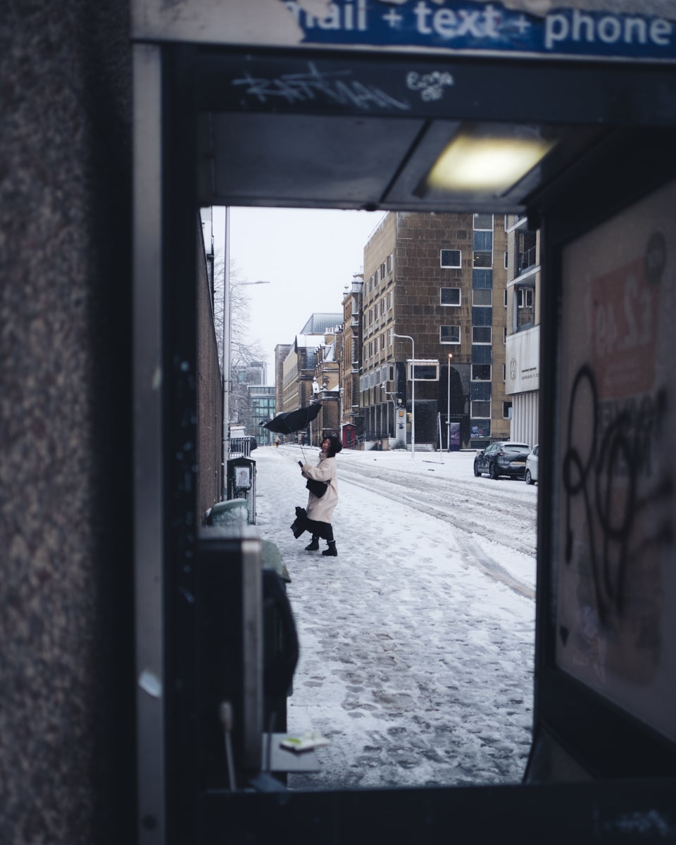 Snow scenes in Edinburgh