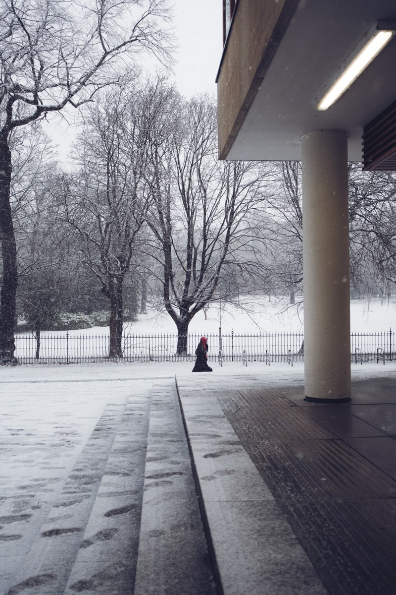 Snow scenes in Edinburgh