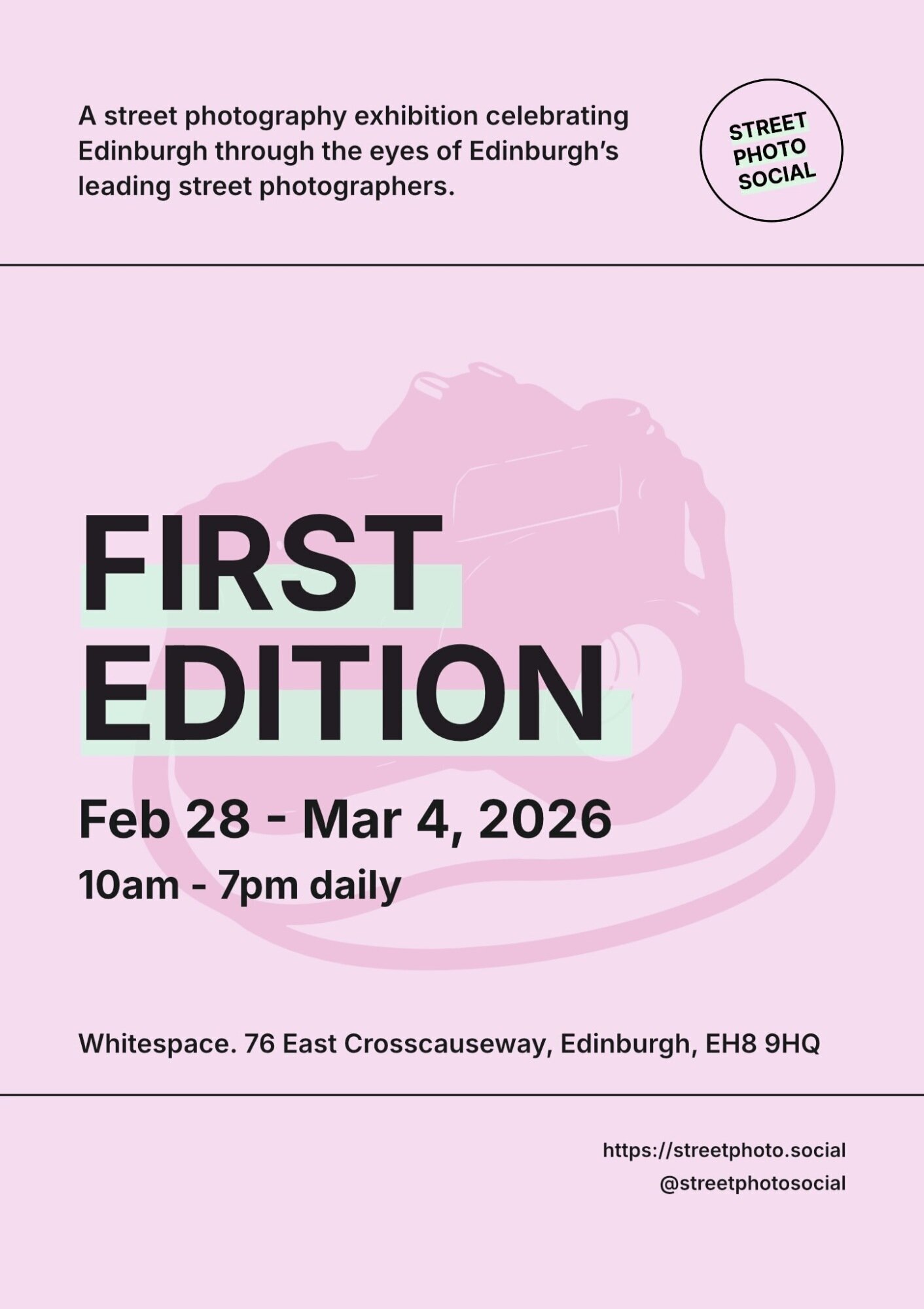 Street Photo Social - First Edition exhibition poster