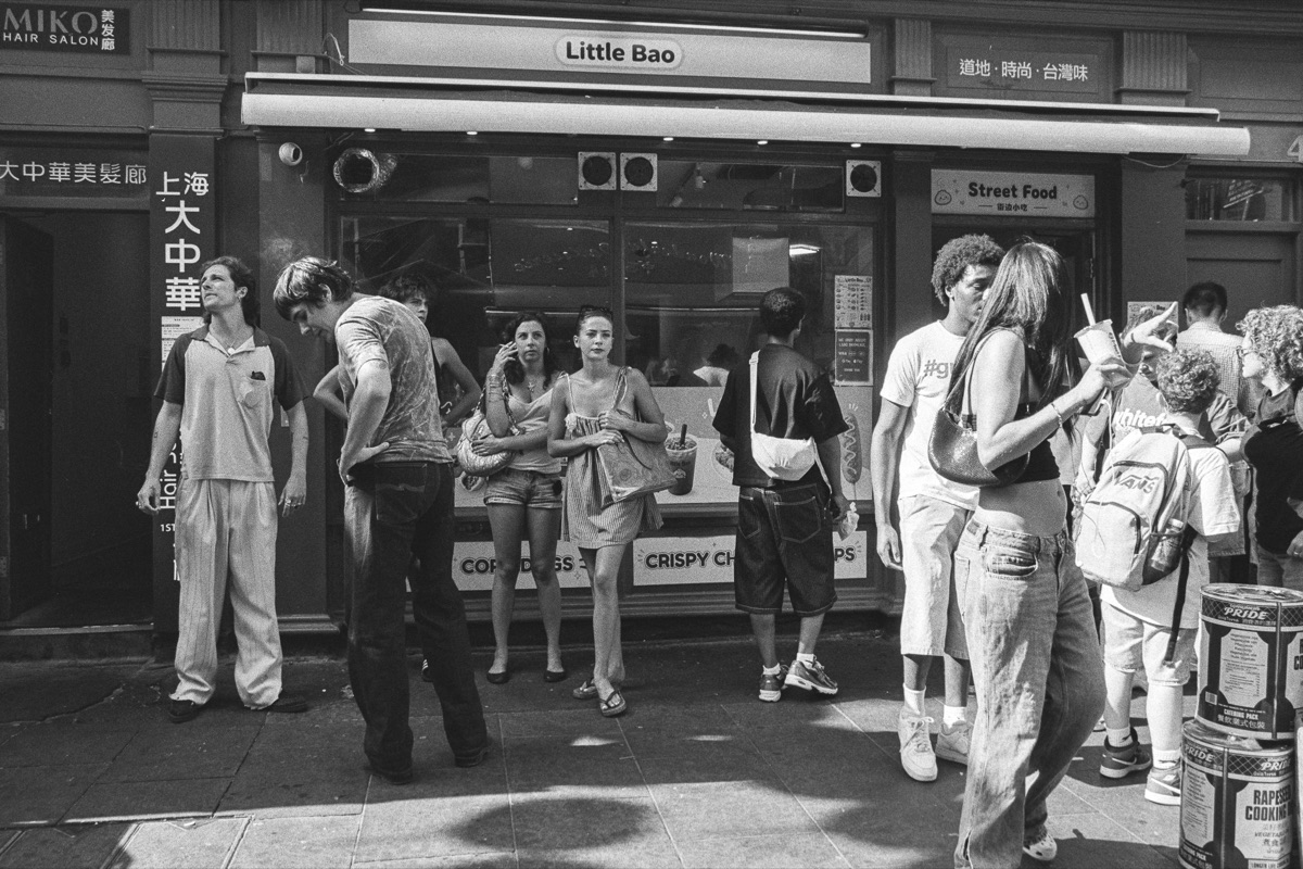 Crowd outside Little Bao in Chinatown