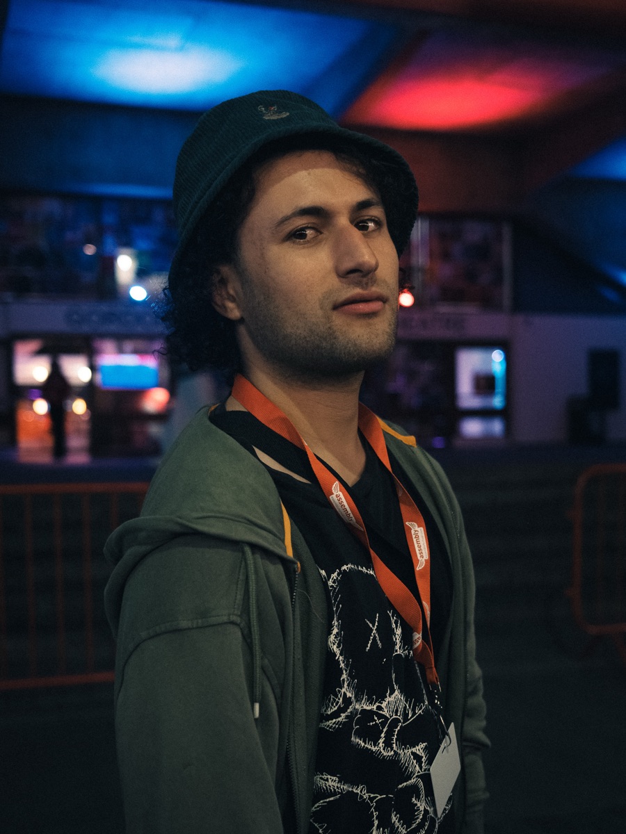 Portrait in neon light