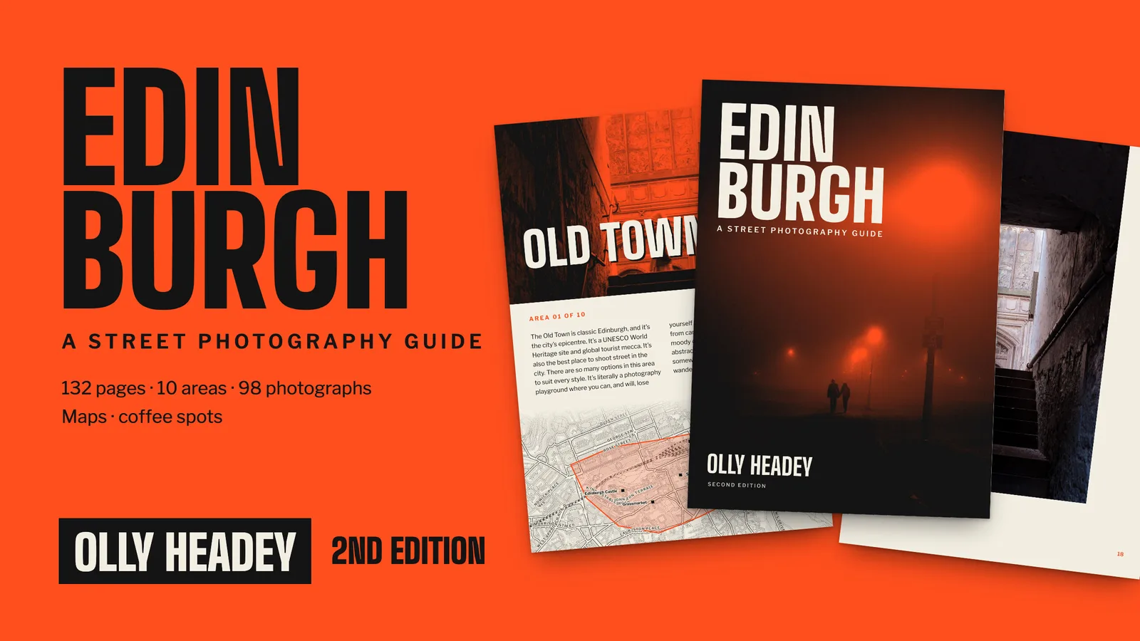 Edinburgh: A Street Photography Guide, second edition, shown with sample pages